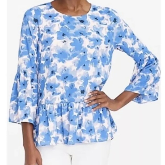 J Crew Blue Floral Belted Bubble Sleeve Dress NWT- Size L J. Crew | Dresses  | J Crew Mercantile Blue Floral Flutter Dress 0 ...